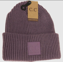 Load image into Gallery viewer, C.C Ribbed Rubber Patch Beanie