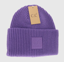 Load image into Gallery viewer, C.C Ribbed Rubber Patch Beanie