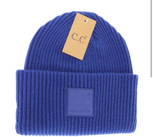 Load image into Gallery viewer, C.C Ribbed Rubber Patch Beanie