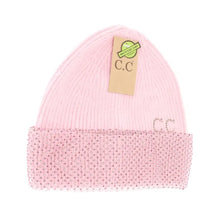 Load image into Gallery viewer, C.C Rhinestone Net Cuff Beanie