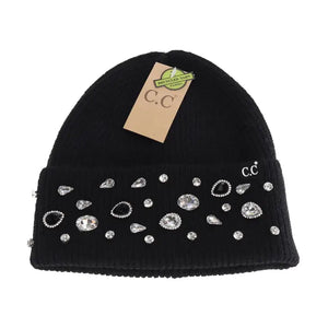 C.C Rhinestone Charm Cuff Beanie