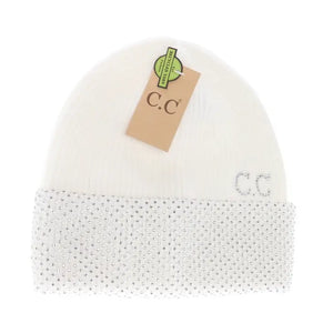 C.C Rhinestone Net Cuff Beanie