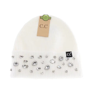 C.C Rhinestone Charm Cuff Beanie